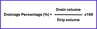 Drainge percentage calculation