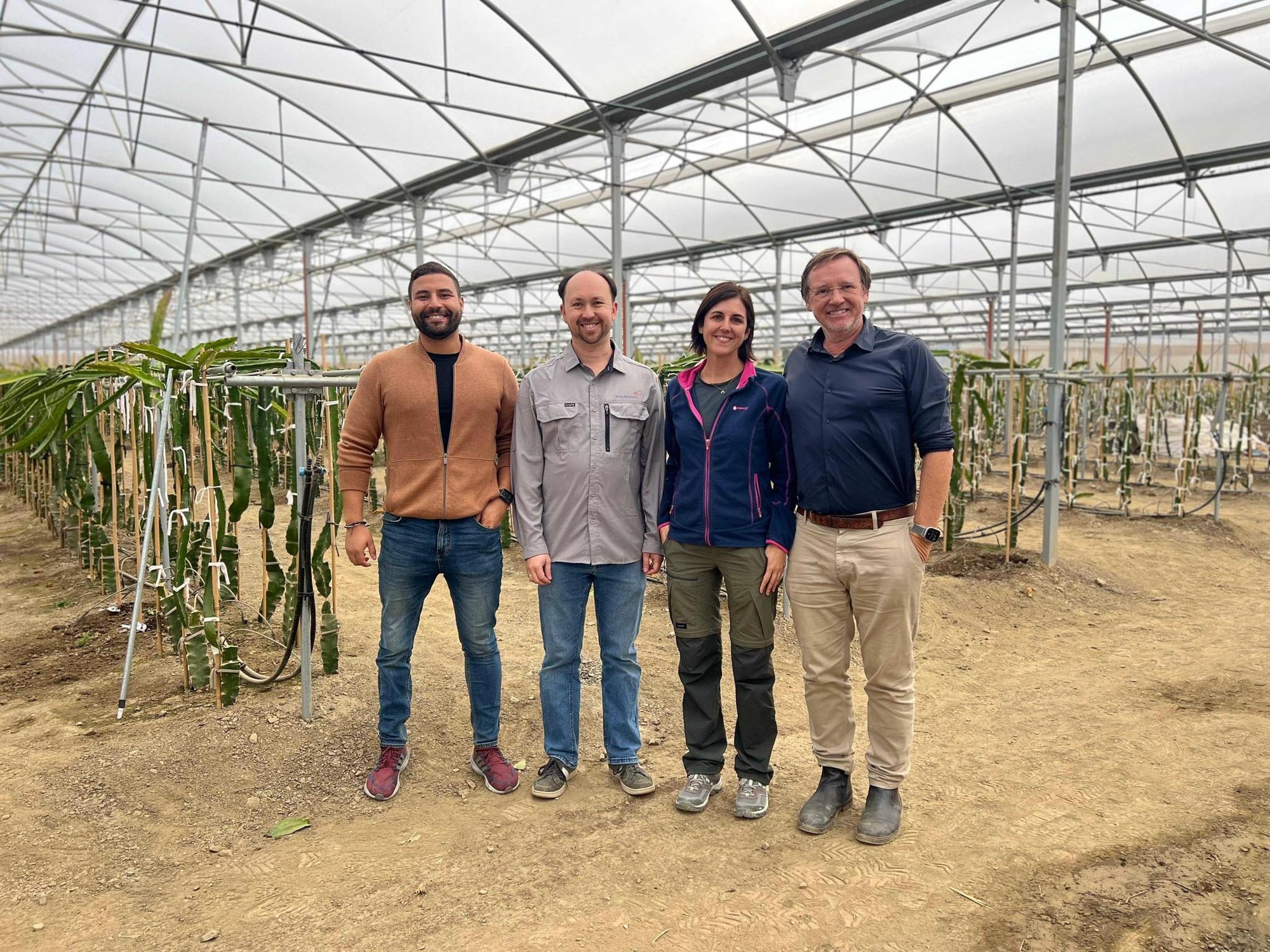 WayBeyond meeting the Eliven Tropical team at their dragon fruit greenhouse
