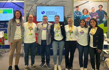 The WayBeyond team at Fruit Logistica Berlin 2024 L-R: Lee Kirsopp, Daniel Than, Darryn Keiller, Lotte Bayly, Kylie Harper, Mariana Alencar, Celene Solis.