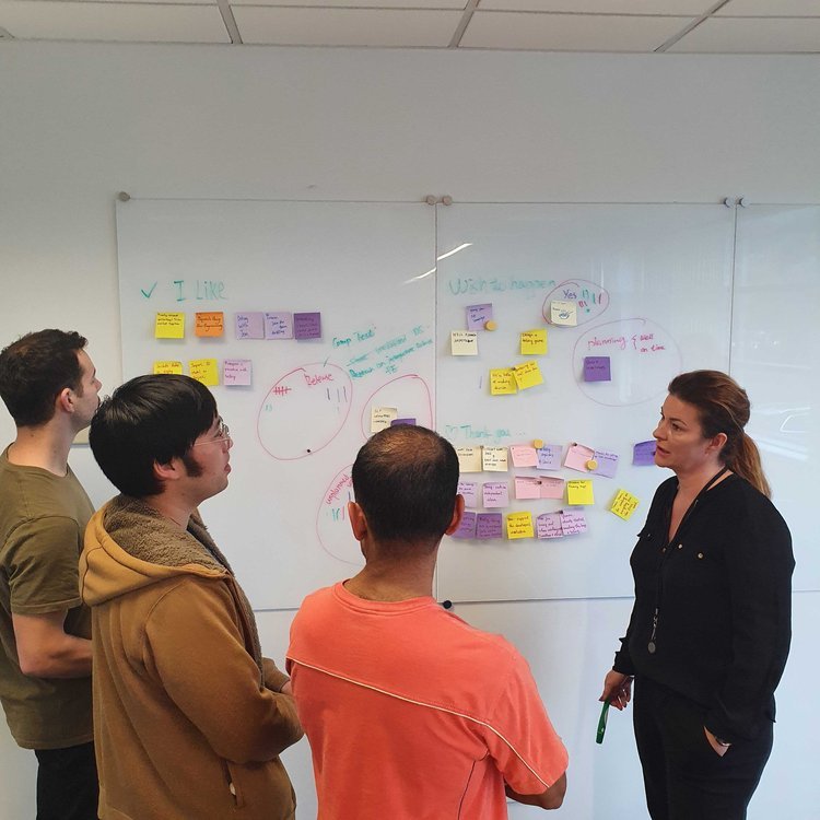Lotte in a planning session with the WayBeyond team Lotte in a planning session with the WayBeyond team